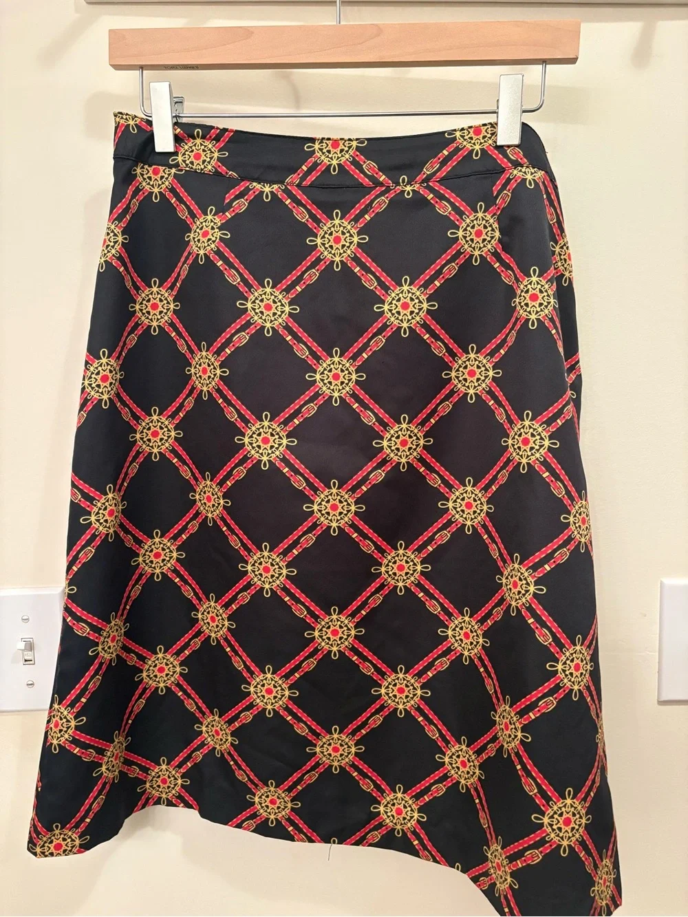 Vintage 80s JG Hook Nautical Plaid Skirt Size 10 Secretary Core Retro Office